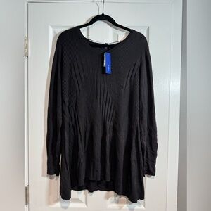 Apt9 Women’s Sharkbite V-neck Tunic Sweater